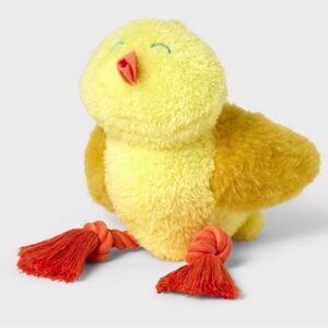 Boots & Barkley 7.5” Chic with Rope Yellow Gold Orange Dog Plush Toy